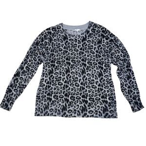 EUC Eight 18 Women's XL Black Animal Print Pullover Sweater